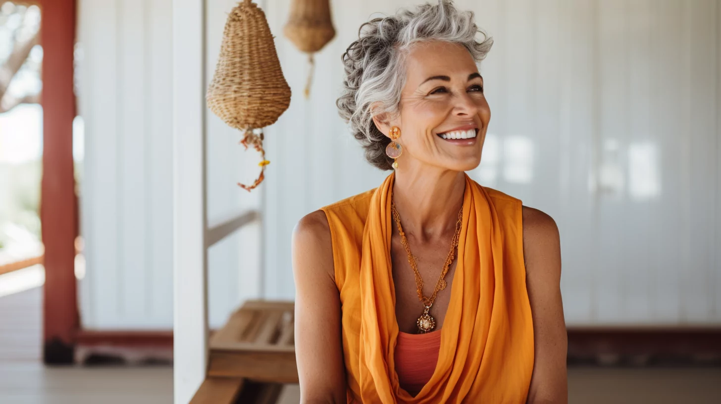 A woman receiving spiritual guidance