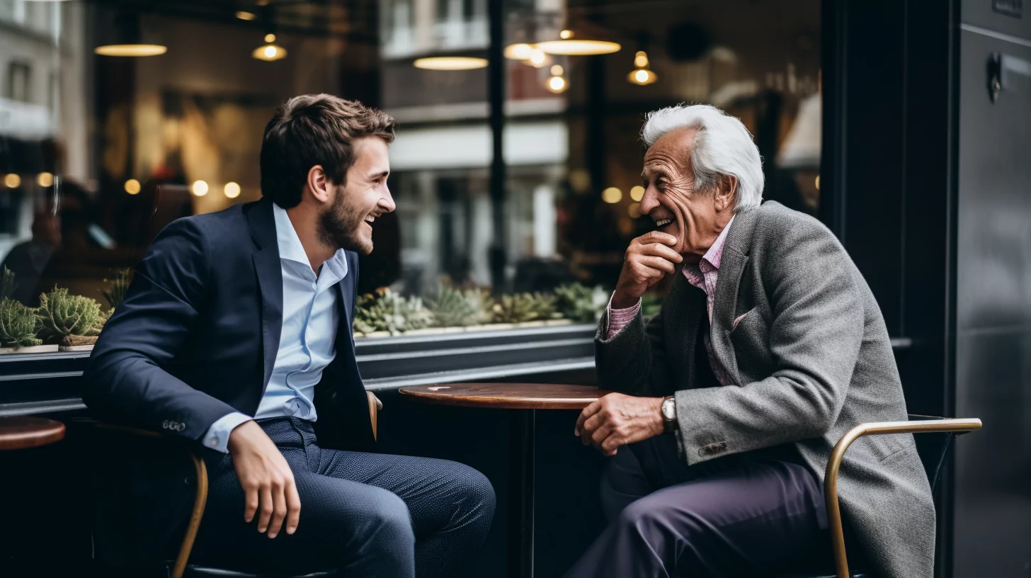 Male coach in a coaching conversation