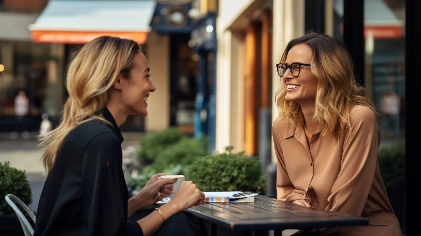 Woman talking to her business coach