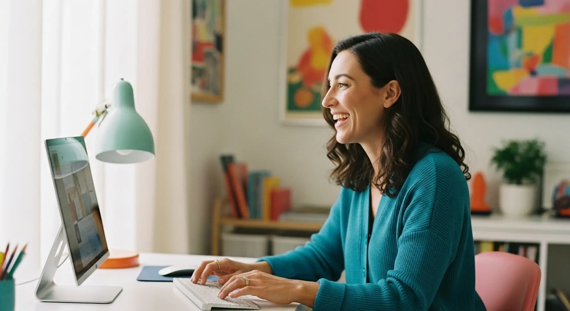 A woman on her laptop and learning how to become a coach