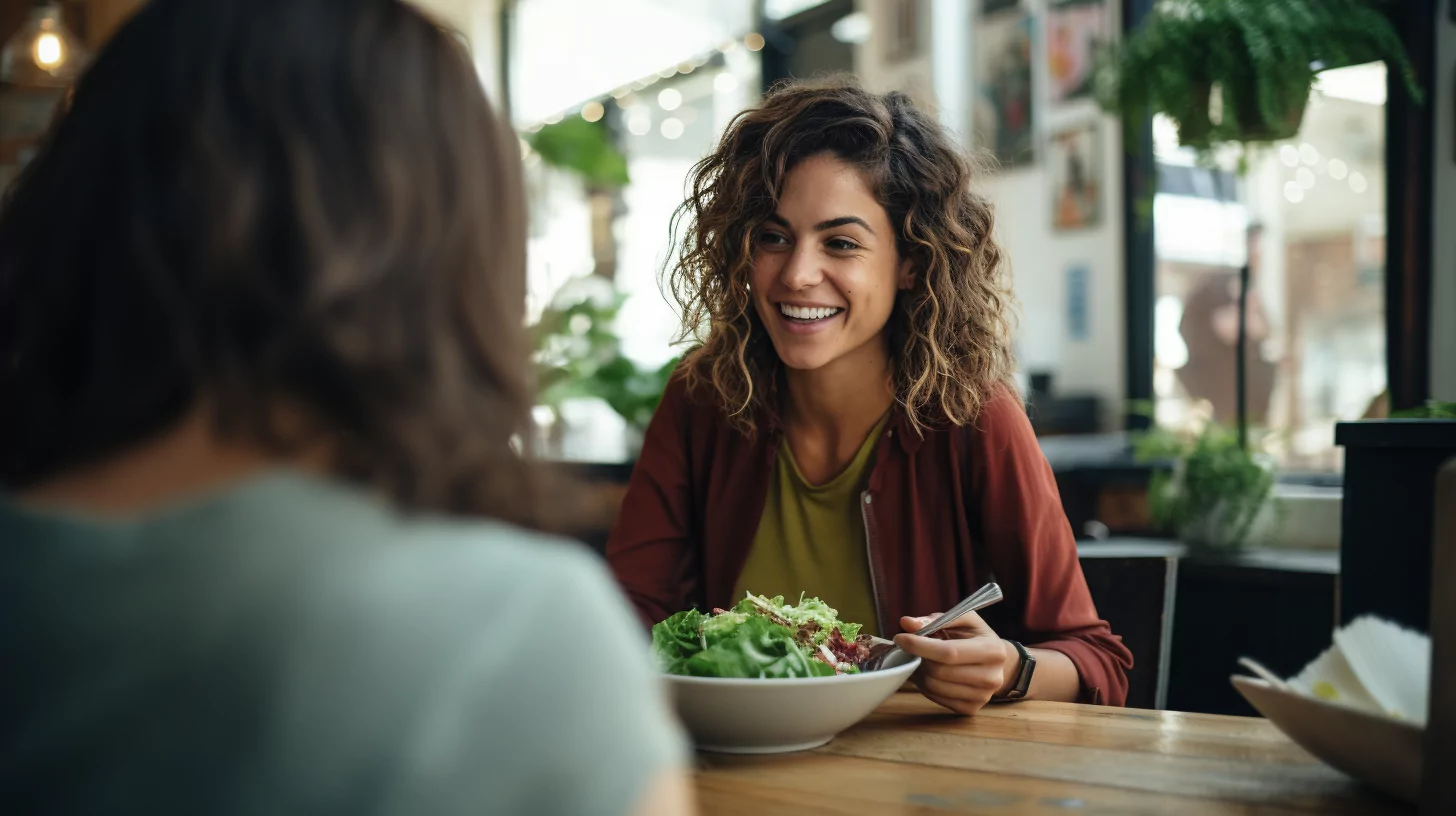 A woman eating foods that increase blood flow