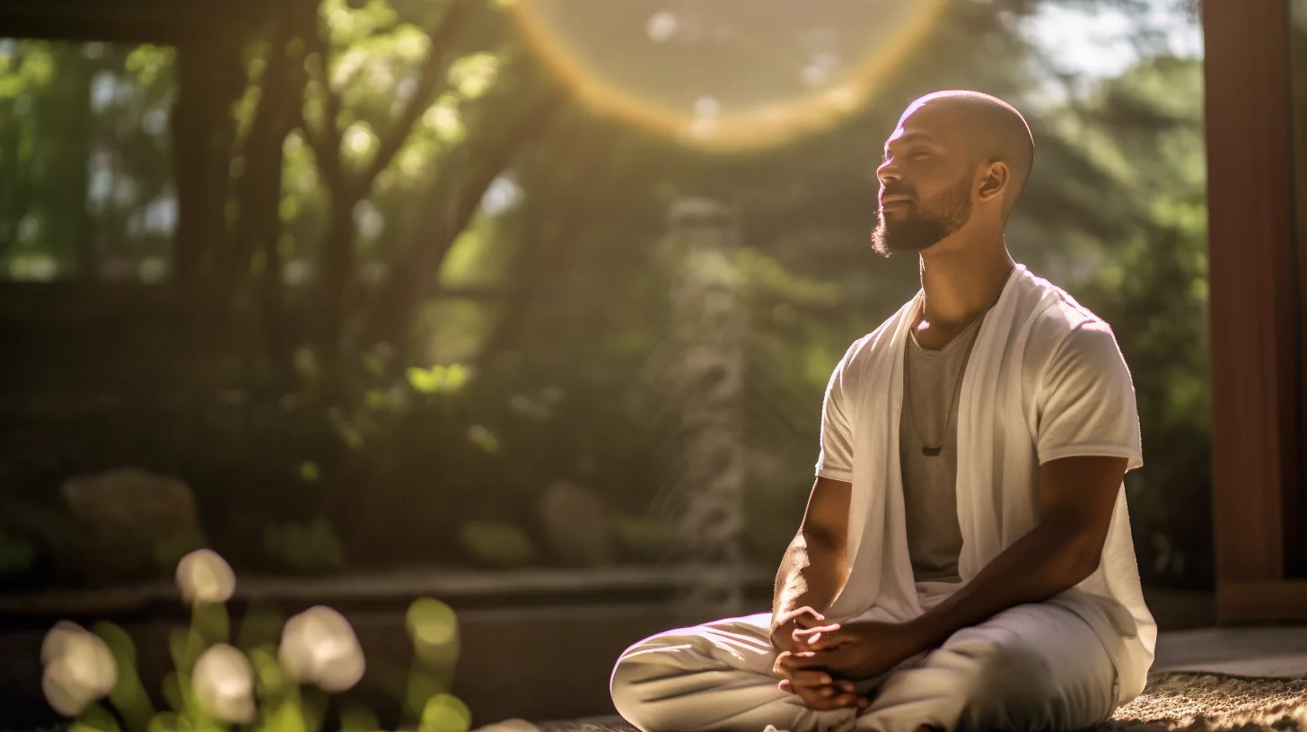 A man meditating and practicing how to become a mystic