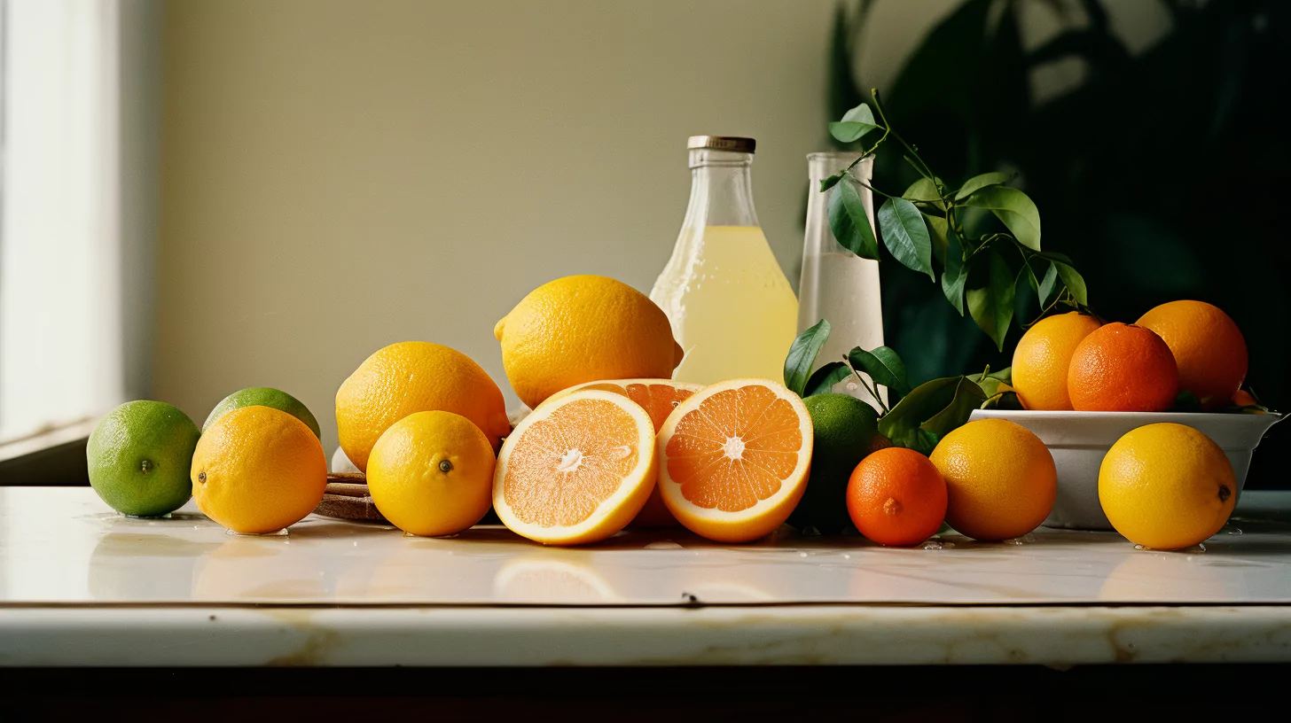 A kitchen counter full of foods that increase blood flow