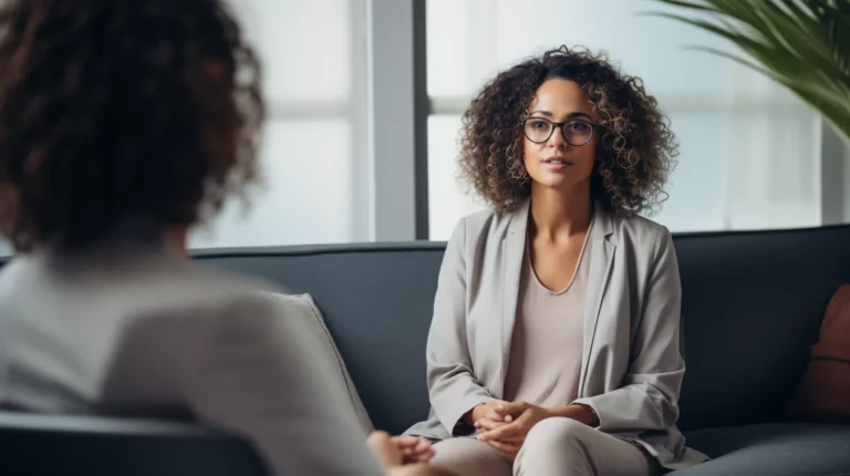 Therapist in session with her patient