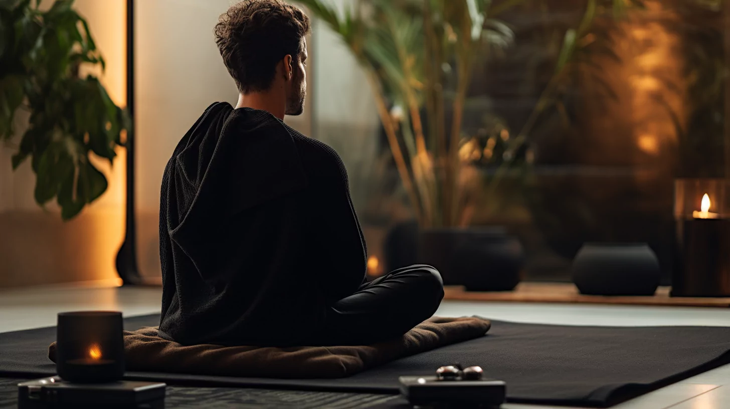 Man meditating for the dark night of the soul