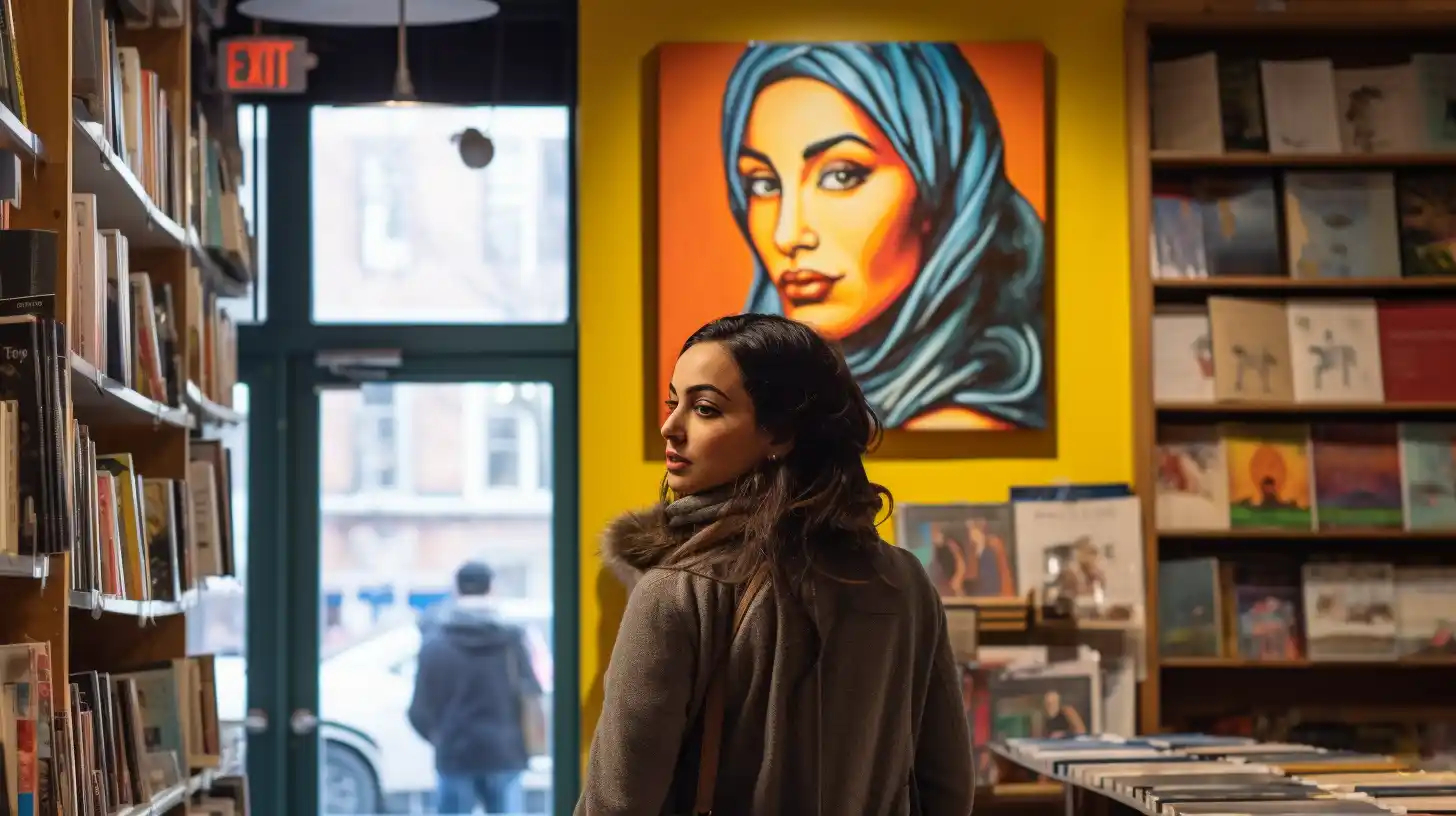 A woman looking at books in a bookstore