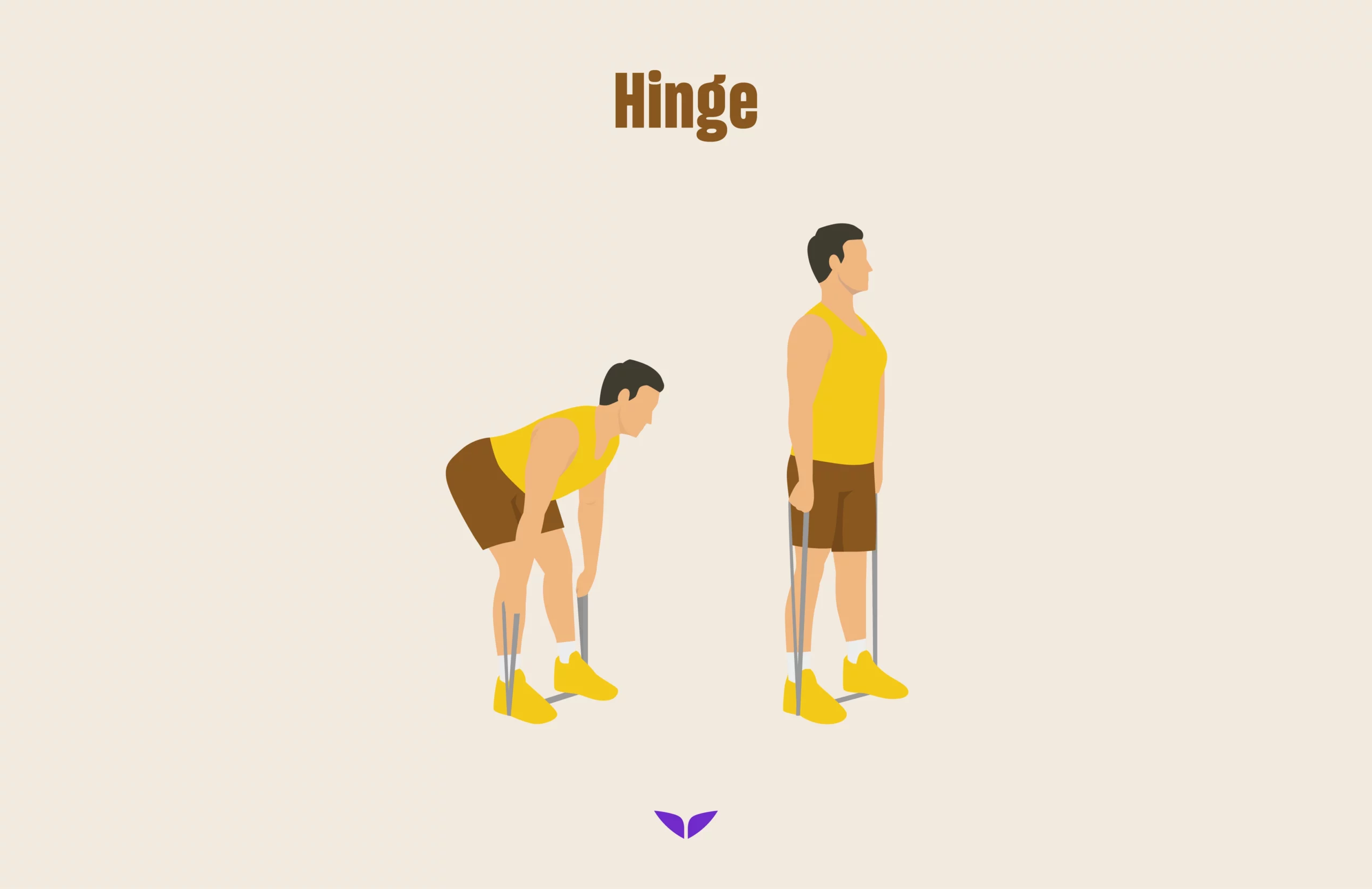 Hinge, one of the most recommended bodyweight exercises