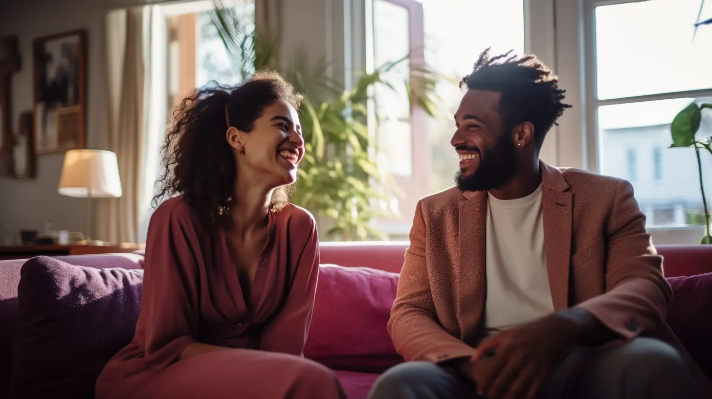 A couple talking to each other