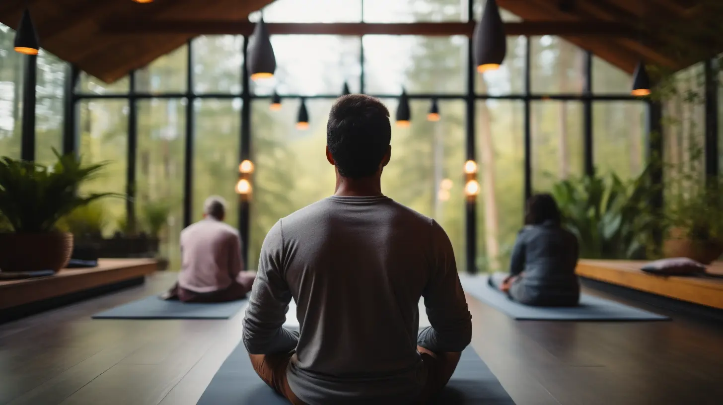 A man attending a meditation class