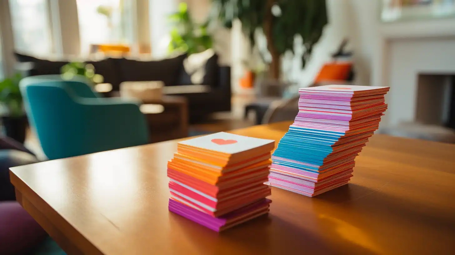 A deck of affirmation cards