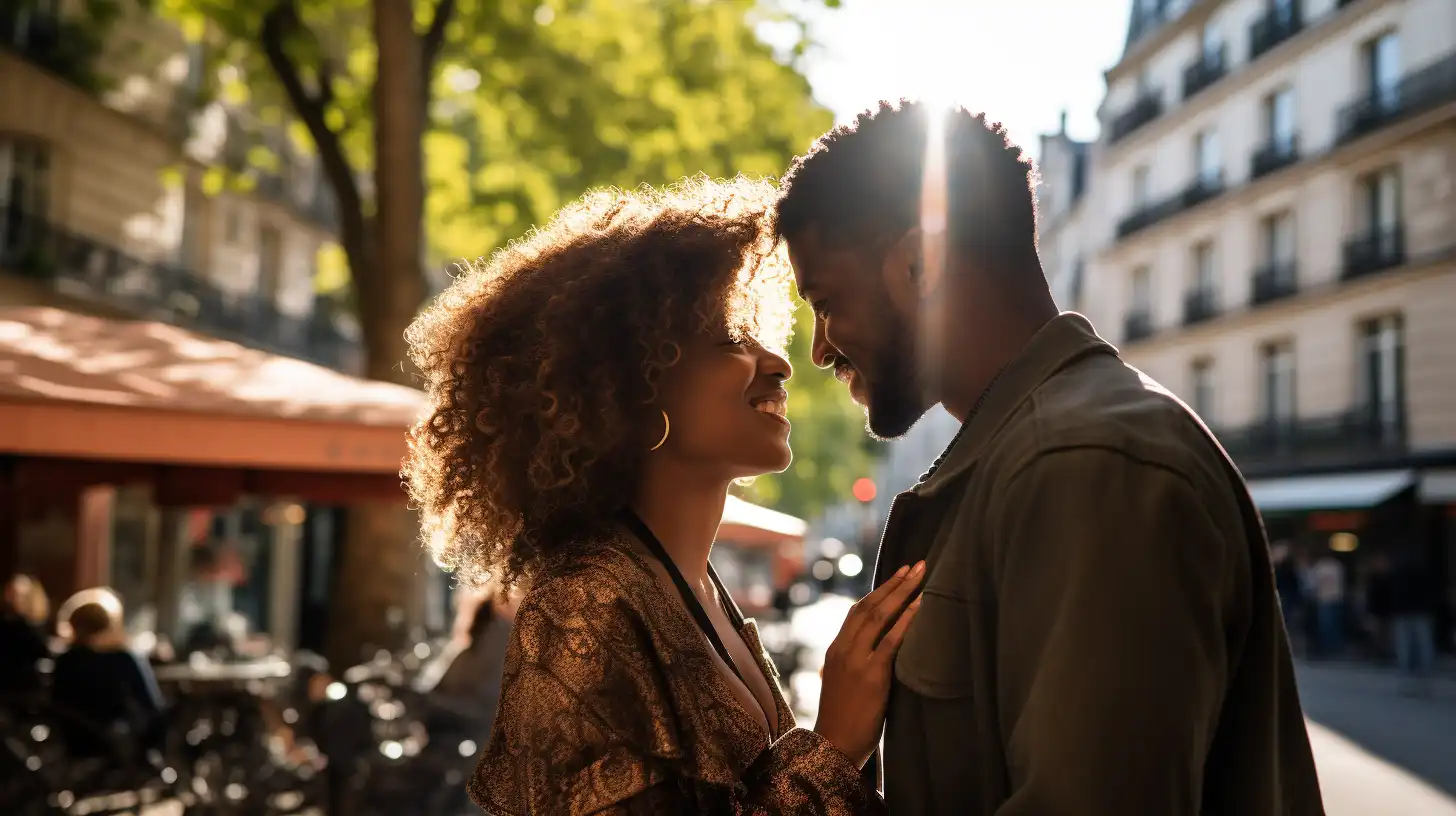 A couple looking lovingly into each other’s eyes