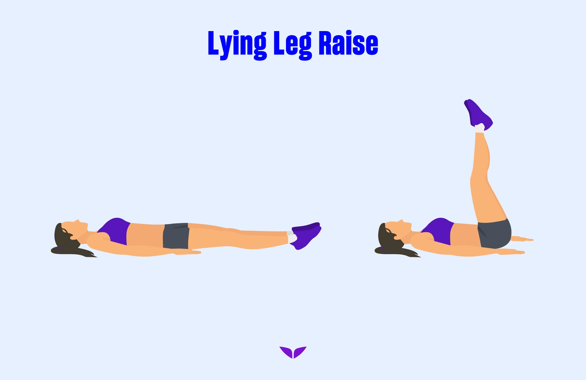 Leg workouts: Lying leg raise