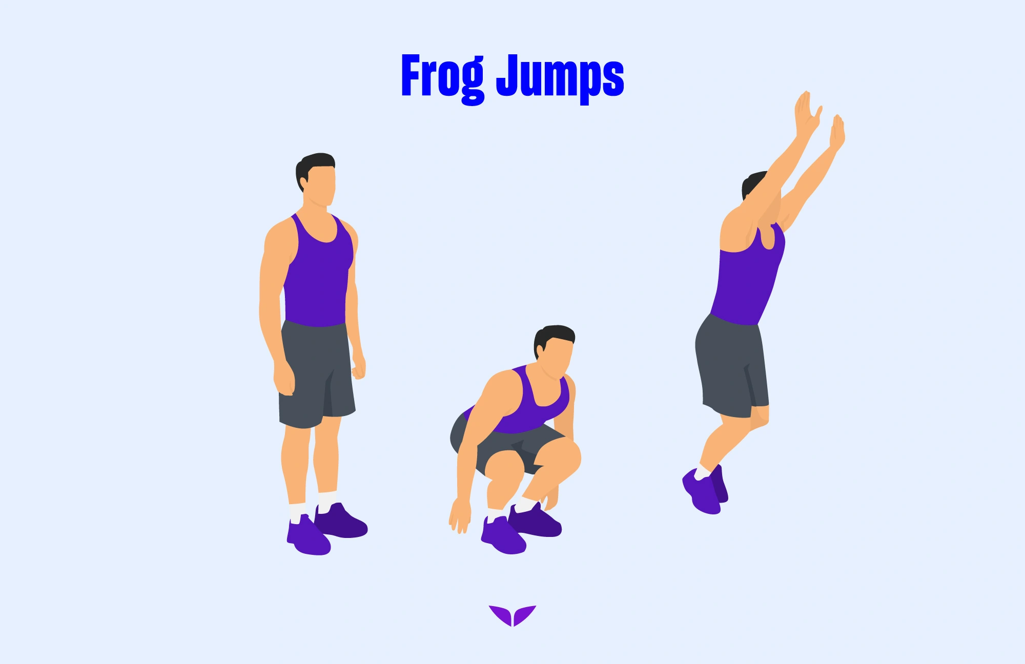 Leg workouts: Frog jumps