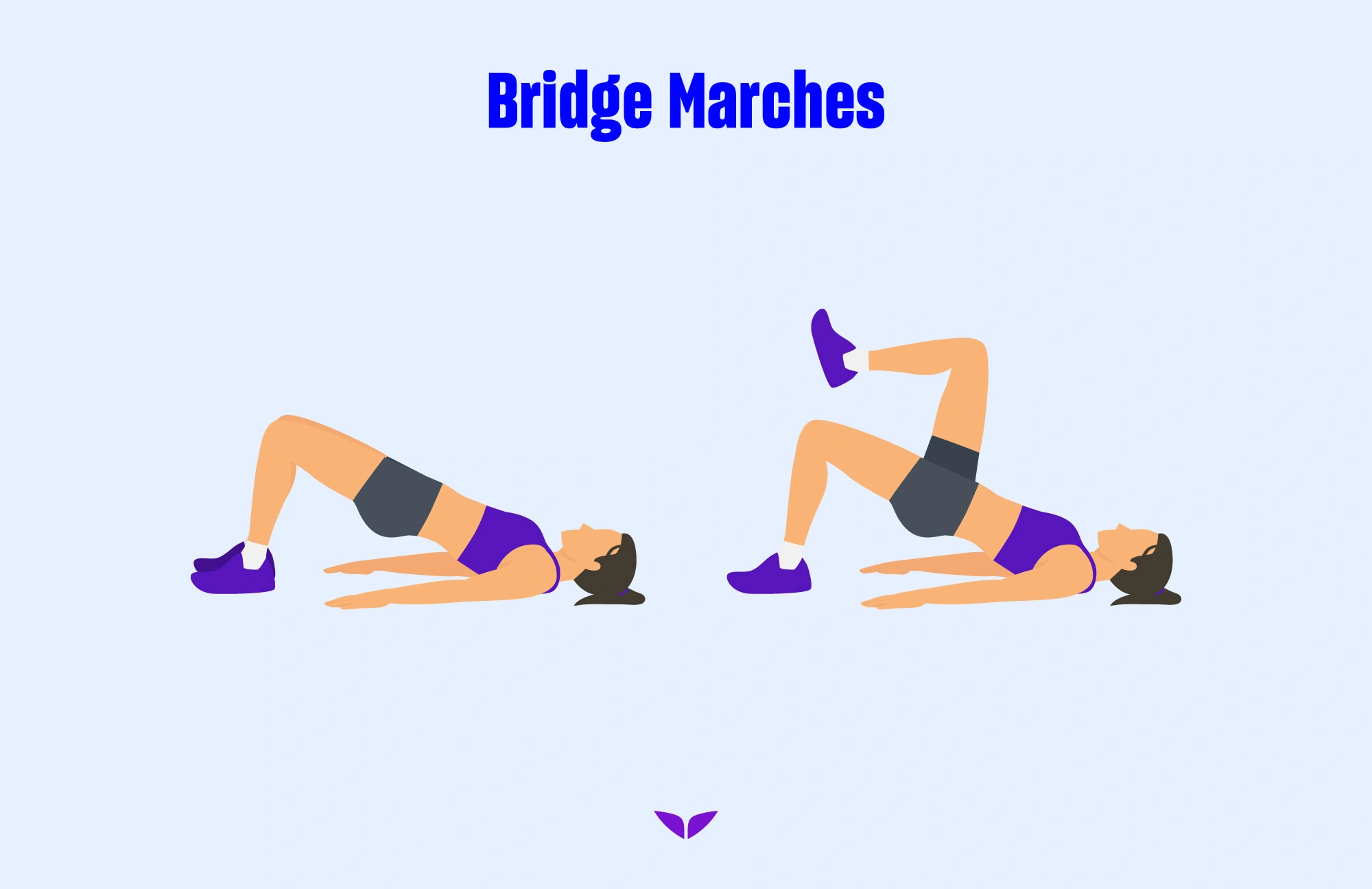Leg workouts: Brige marches