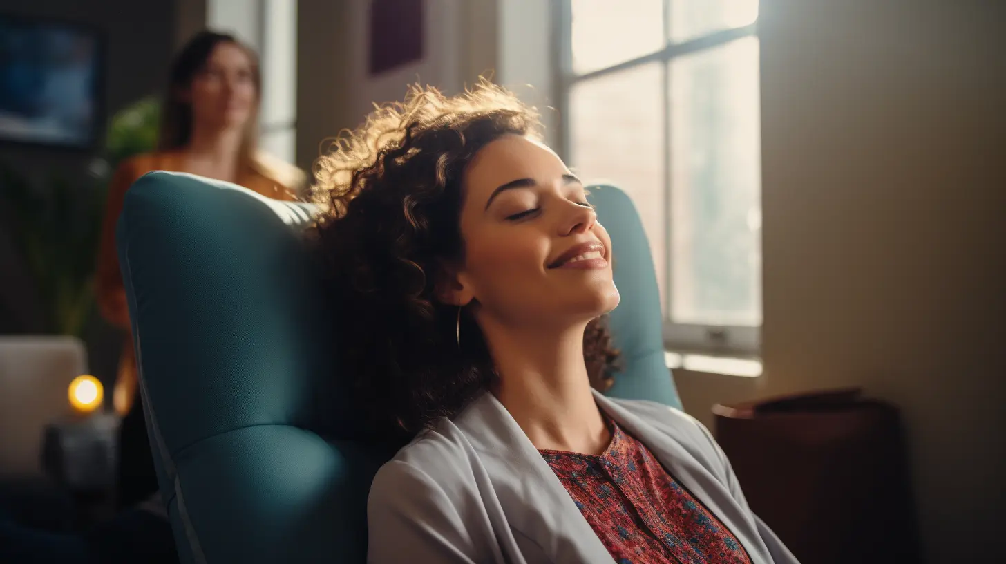 A woman in a hypnosis session