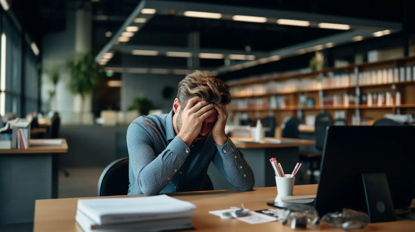 Man going through burnout