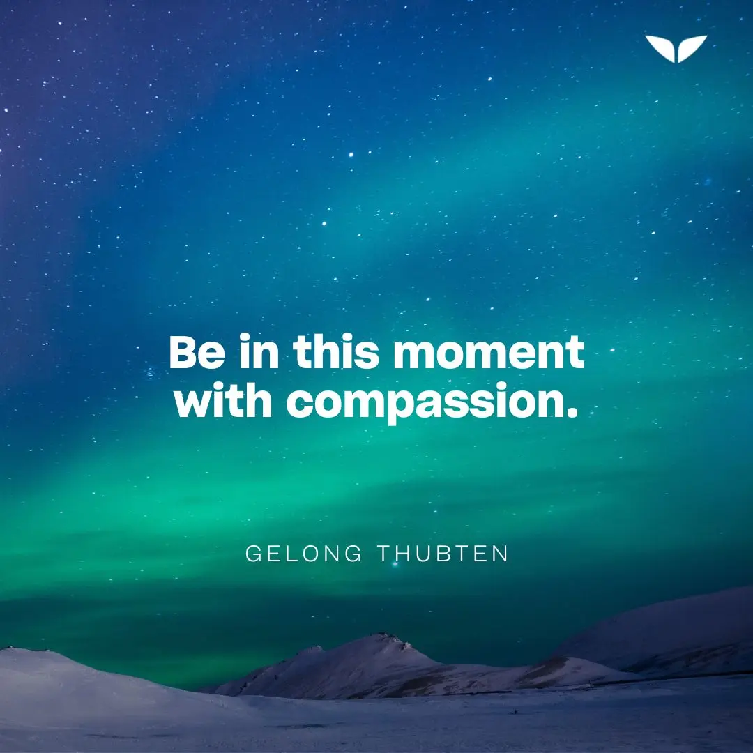 Mindfulness quote by Gelong Thubten