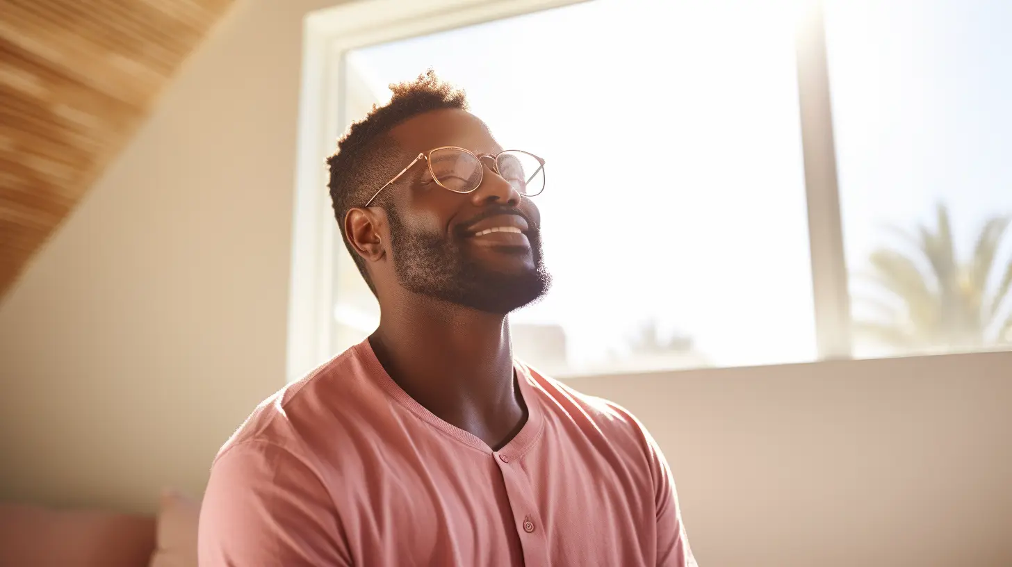 A happy man smiling