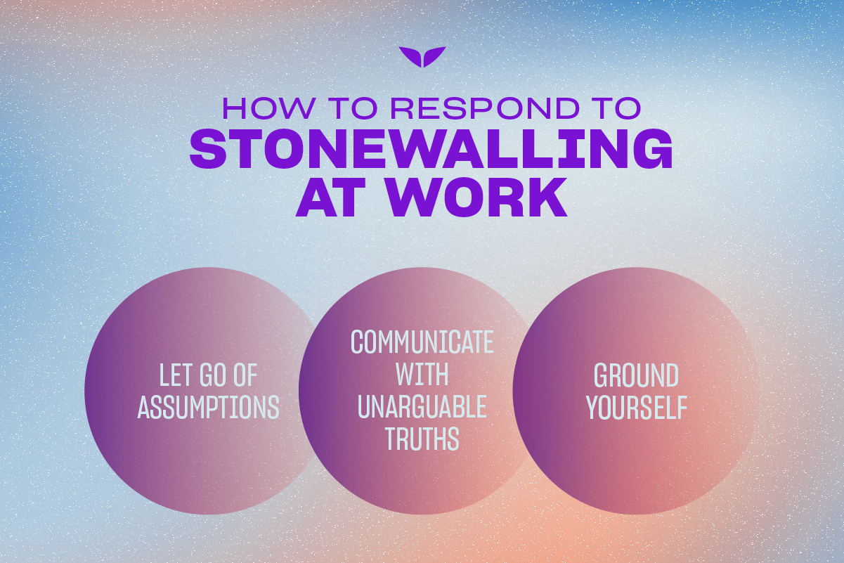 Three ways to respond to stonewalling at work