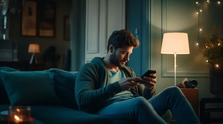 A man on his phone