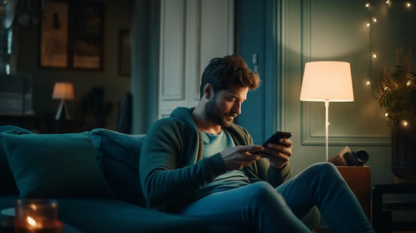 A man on his phone