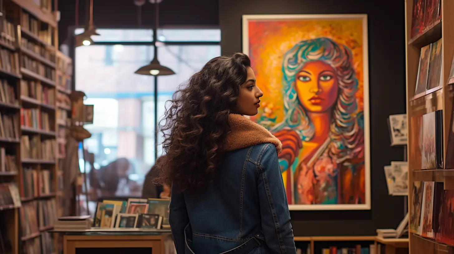 A woman looking at self-help books in a bookstore