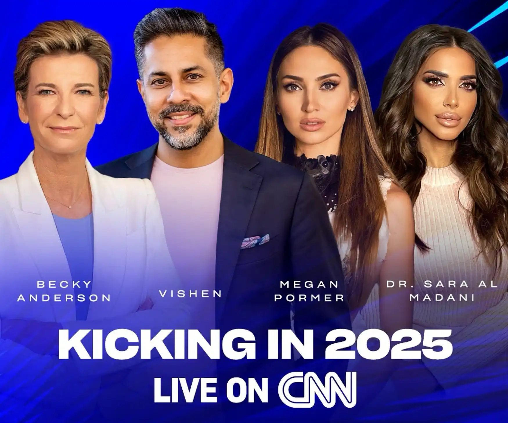Vishen Lakhiani presenting at CNN International on New Year’s Eve