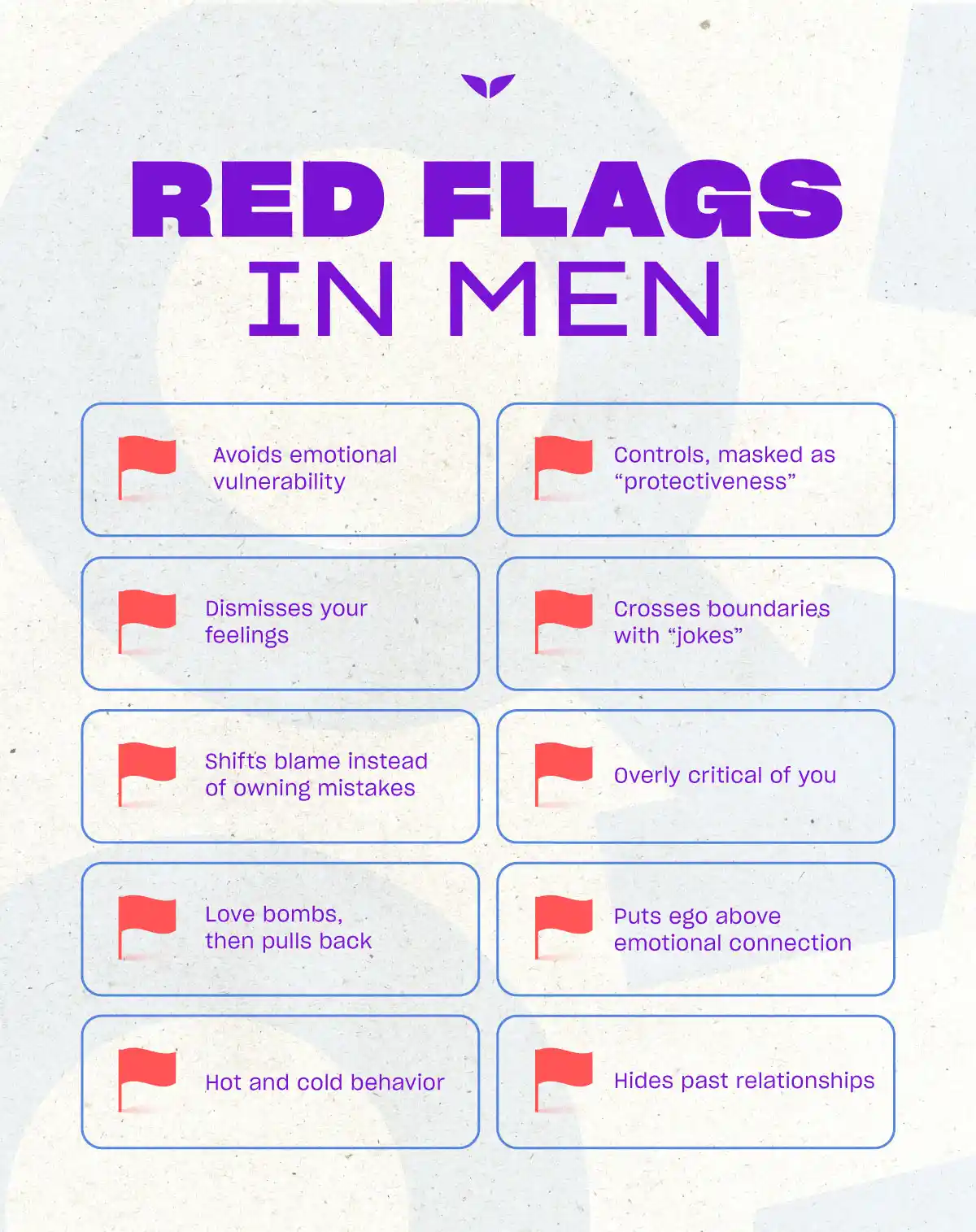 Red flags in men