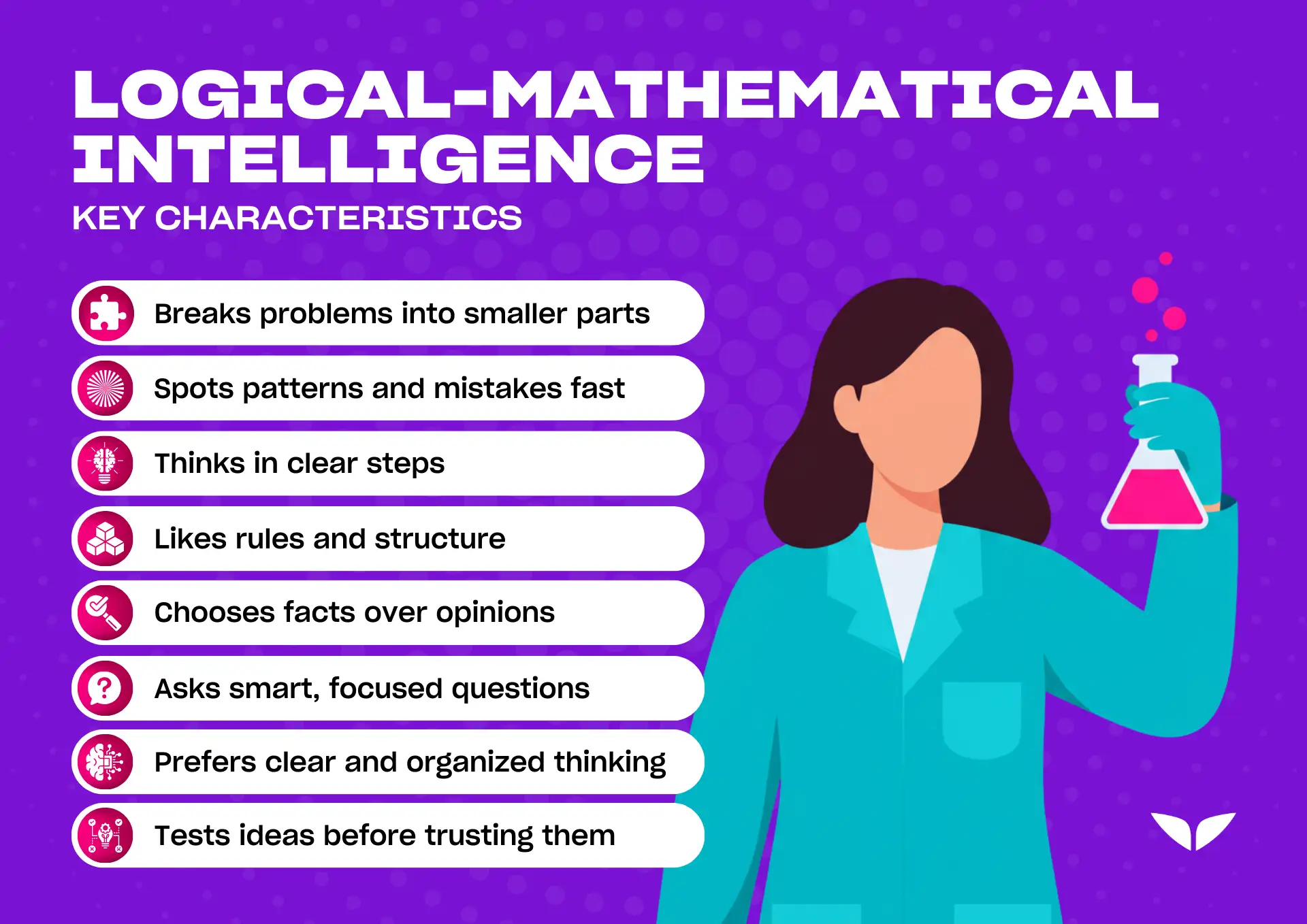 Key characteristics of logical-mathematical intelligence