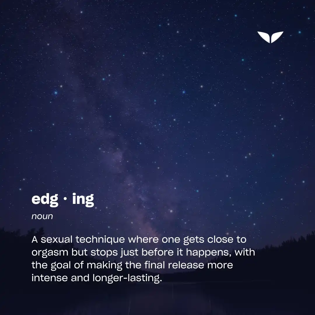 the edging meaning against a night sky background