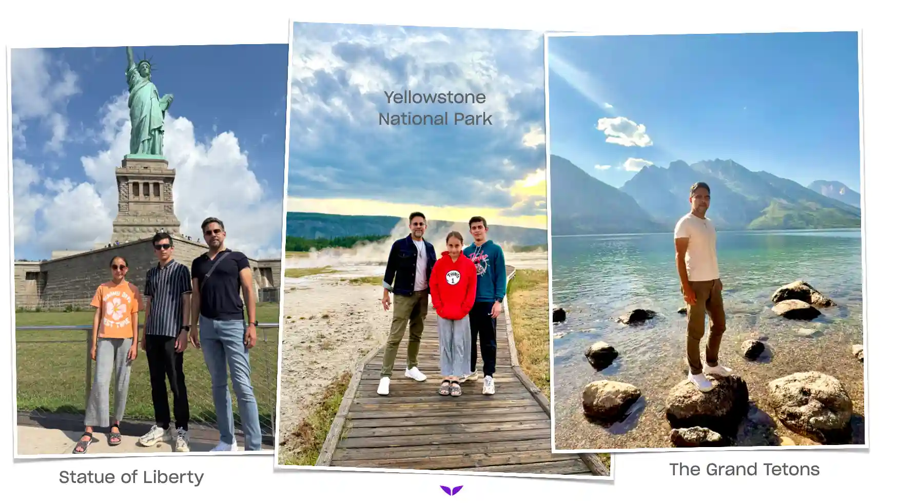 Vishen and his children in the US