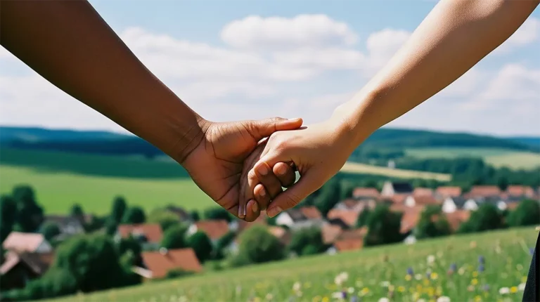 Hands holding showing unity, peace, and home values