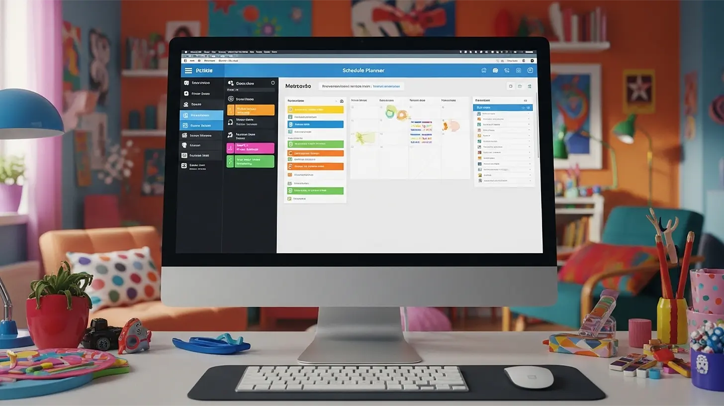A desktop computer displaying a digital schedule planner, illustrating how to improve time management skills with effective timeboxing