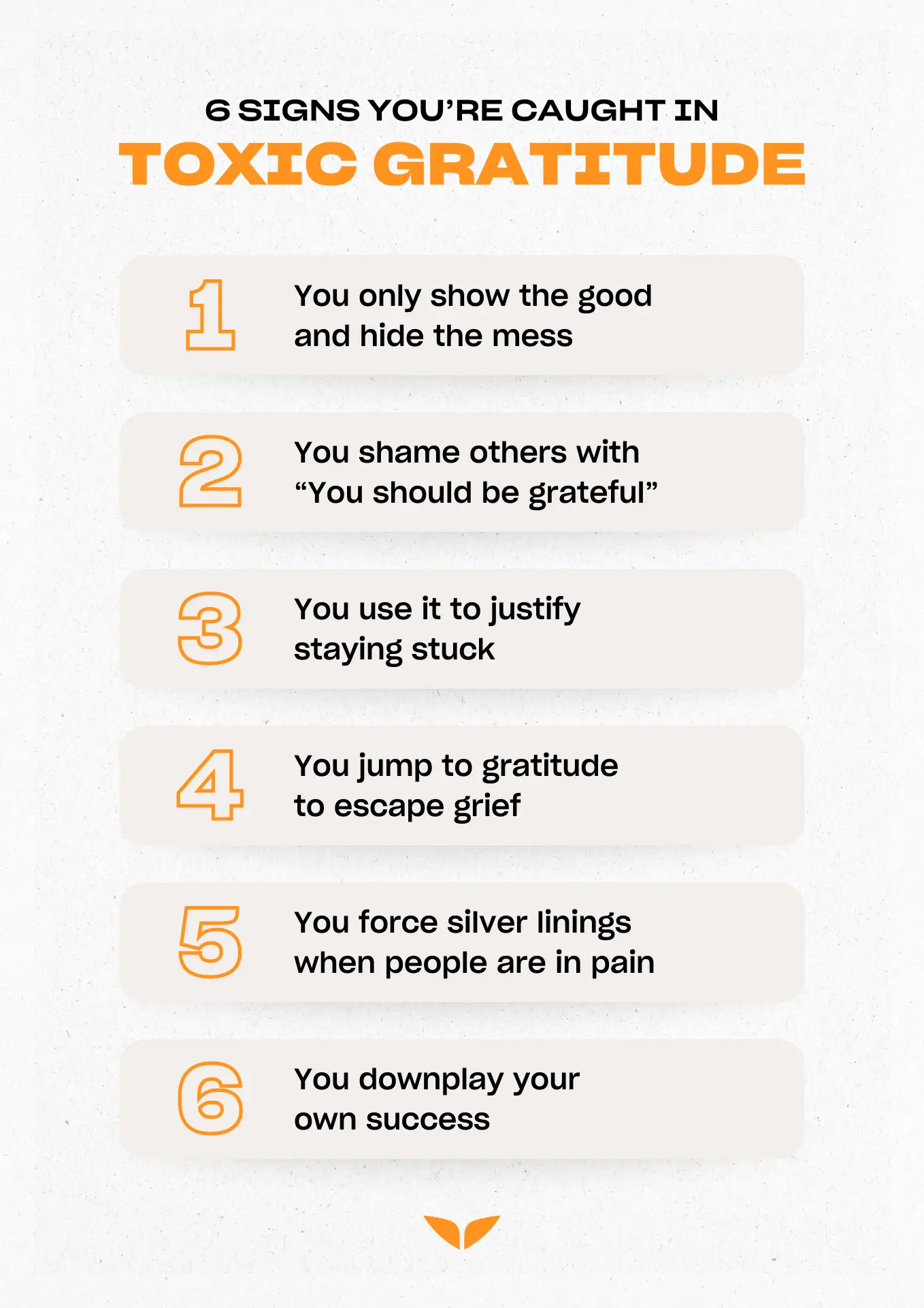 Signs of toxic gratitude