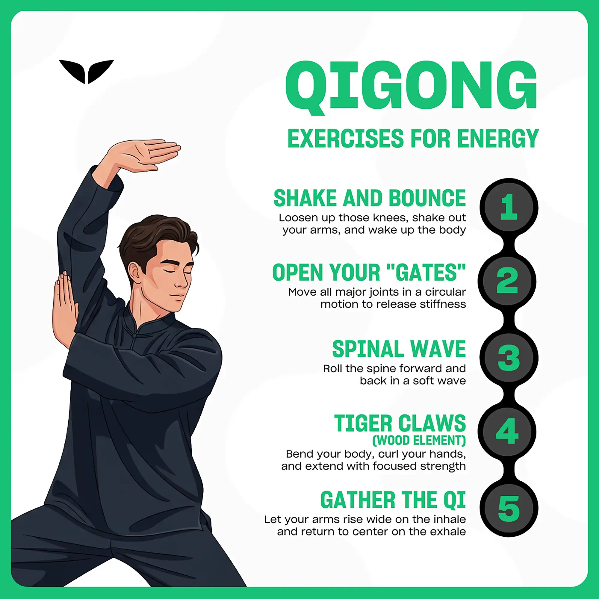 Qigong exercises for energy
