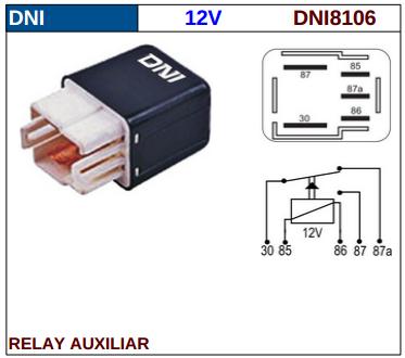 Rele Compatible Toyota 12 Volt 30 Amper 5 Pines