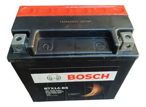 Bateria Moto Bosch 12a 210cca Agm Btx14 + Izq 150x87x145mm