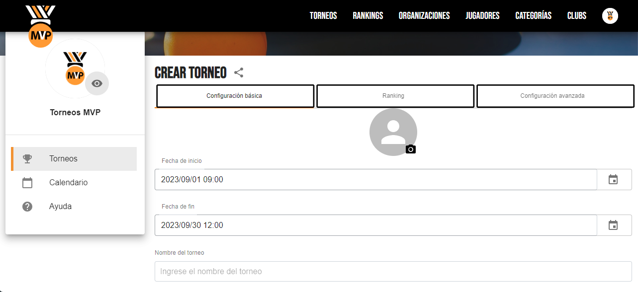 Configuracion de torneos