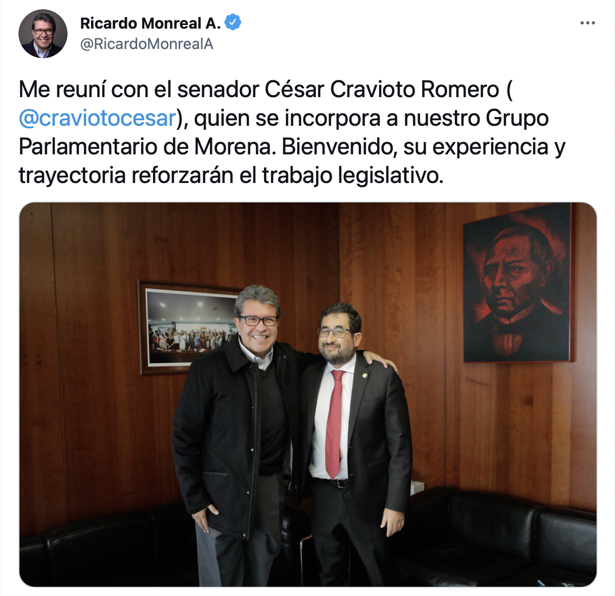 César Cravioto y Ricardo Monreal