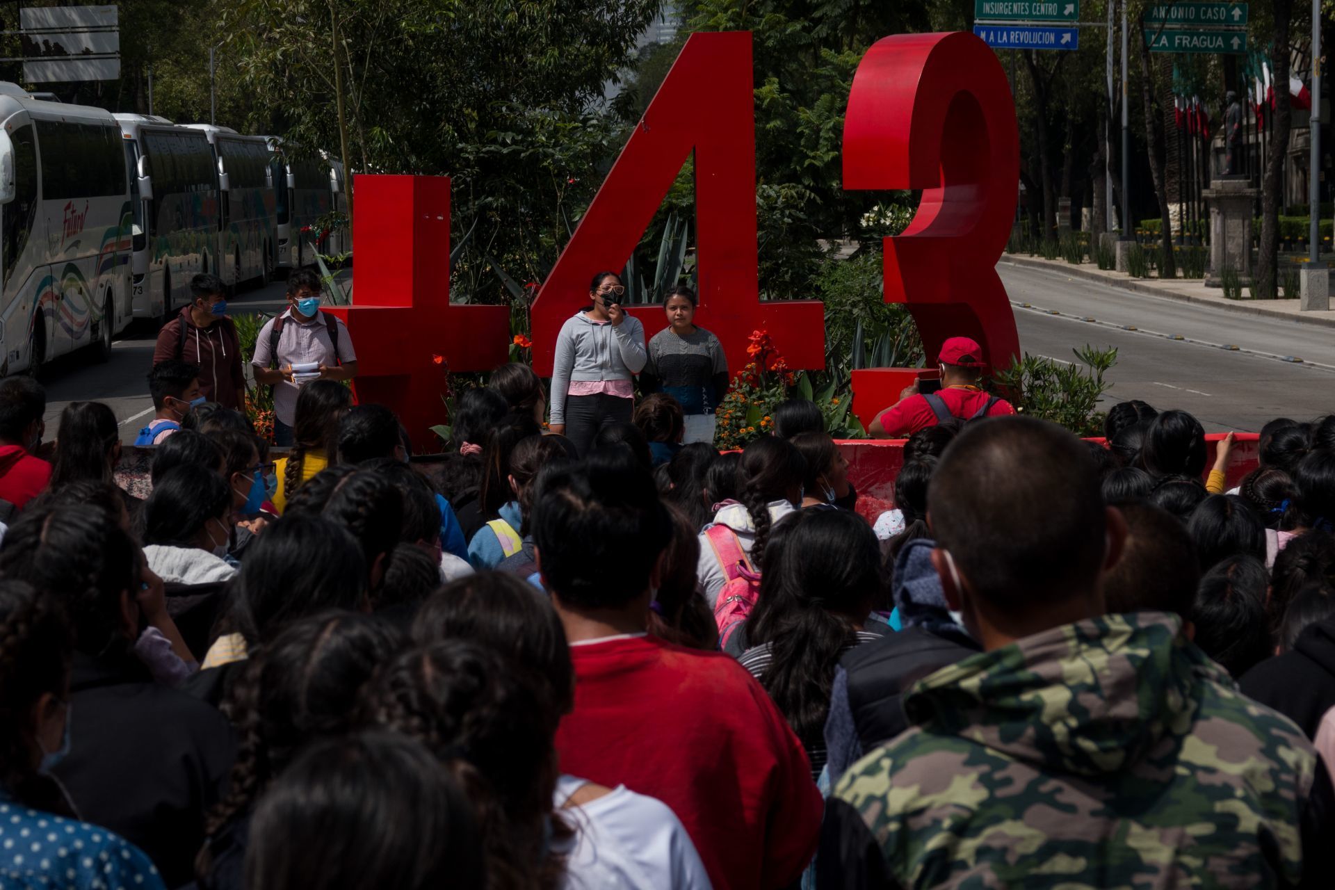Normalistas se pronuncia por los siete años de la desaparición de los 43 normalistas de Ayotzinapa/Foto: cuartoscuro 