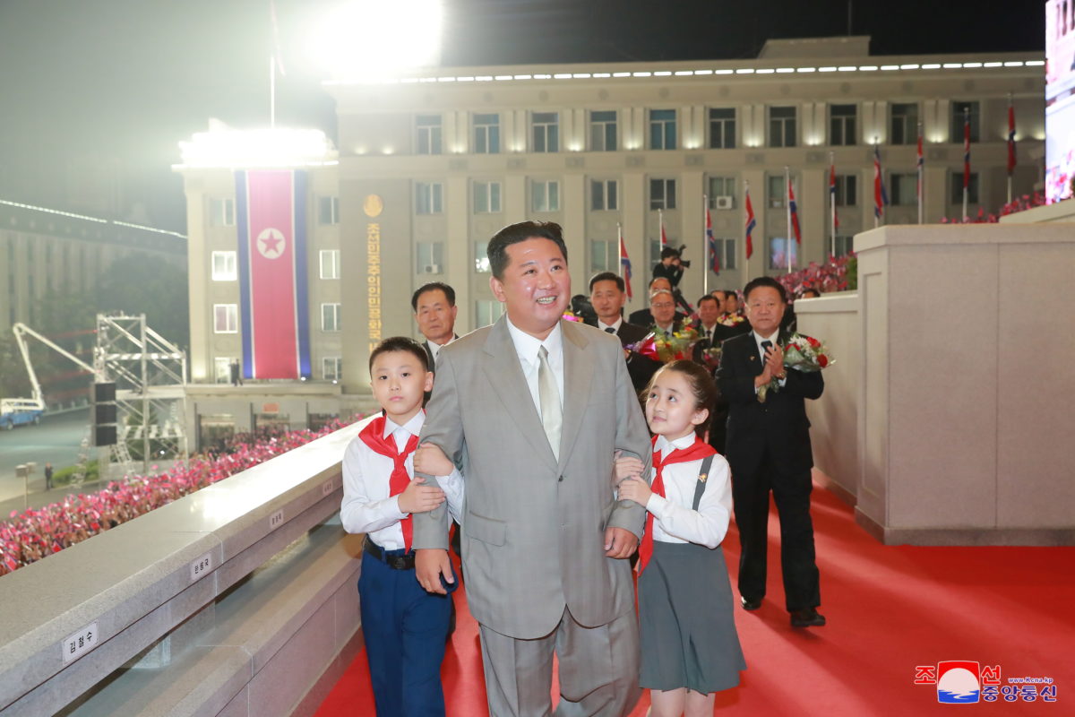 Kim Jong-un en el desfile militar de Corea del Norte