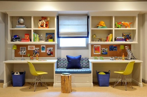 kids desk area storage