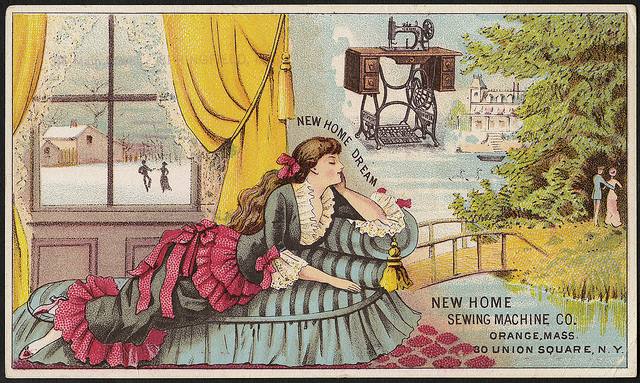 new home sewing machine ad