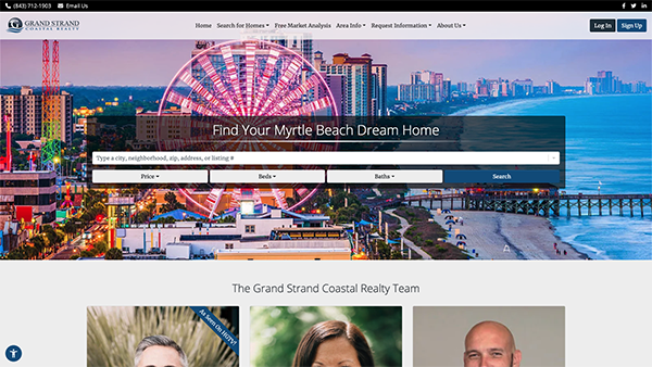 #4 best IDX real estate website - desktop