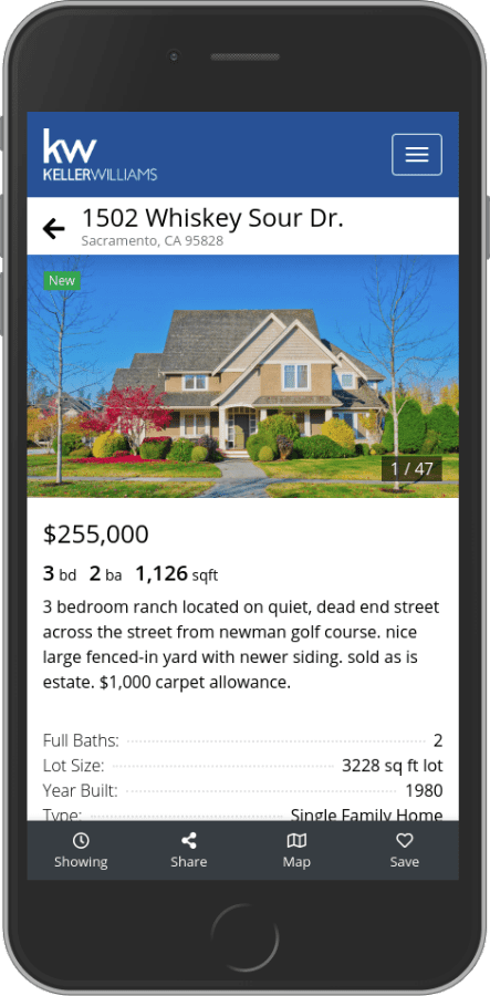 real estate IDX on iPhone