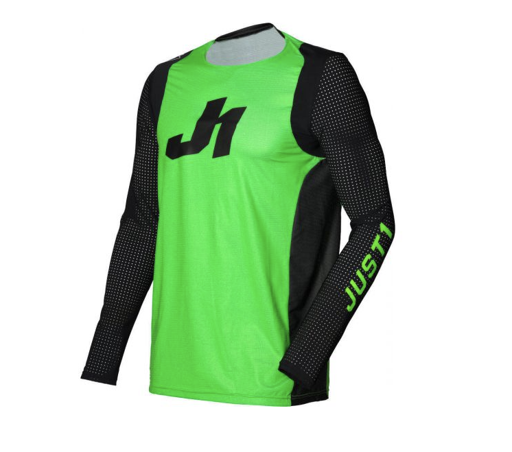 JUST1 J-FLEX ARIA Fluo Green-Black Jersey - Size X-Large