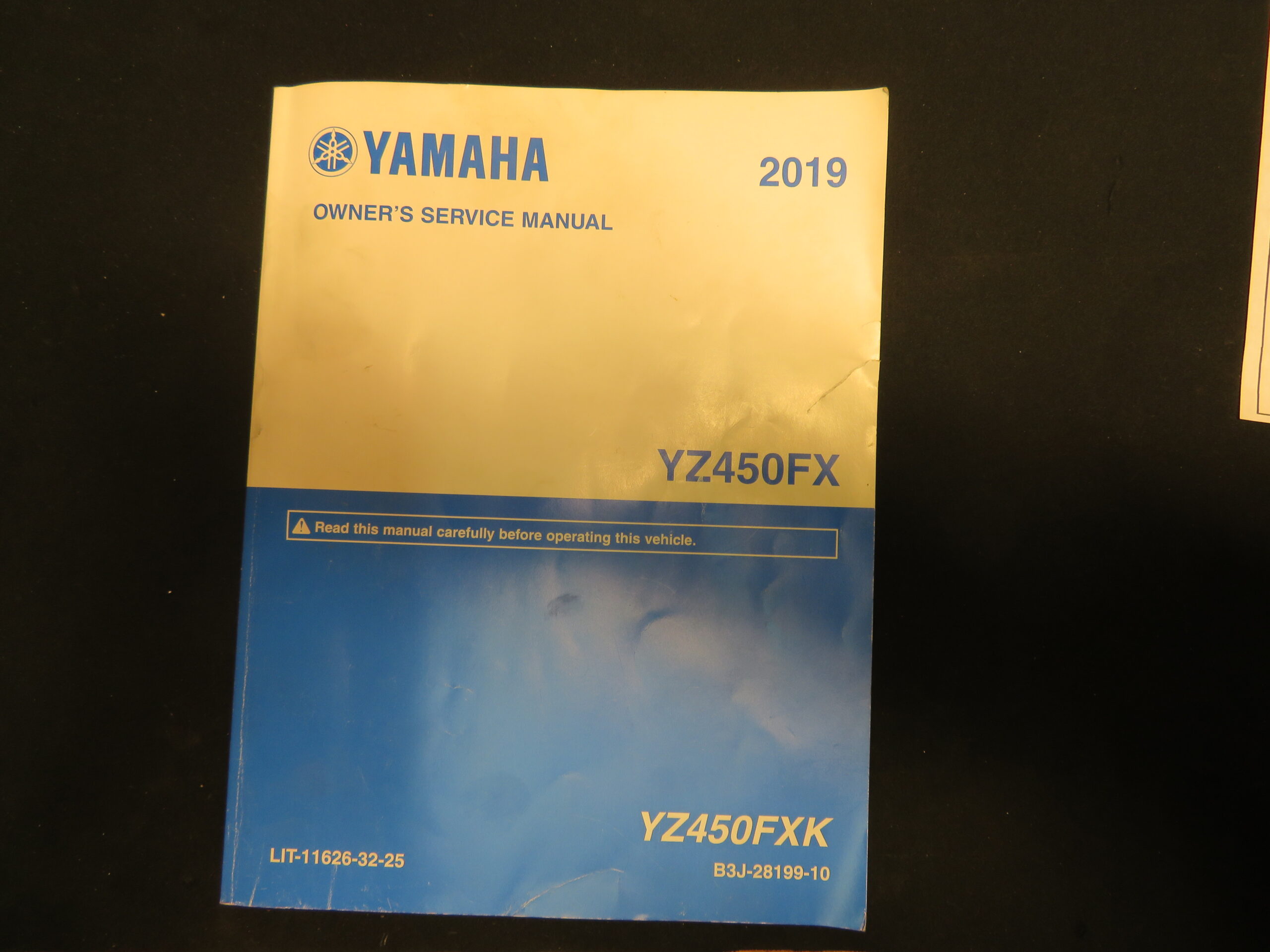 Manual-2019 Yamaha YZ450FX