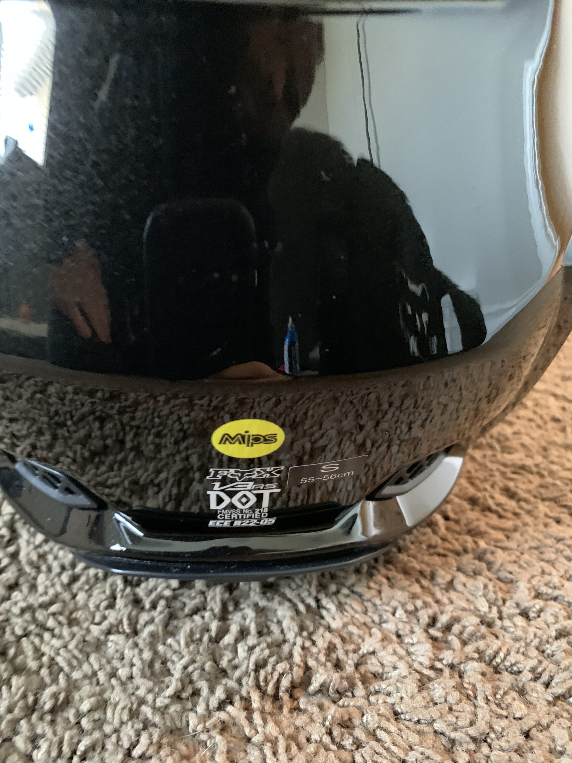 Brand New Fox Racing V3 RS Black Helmet - Size Small
