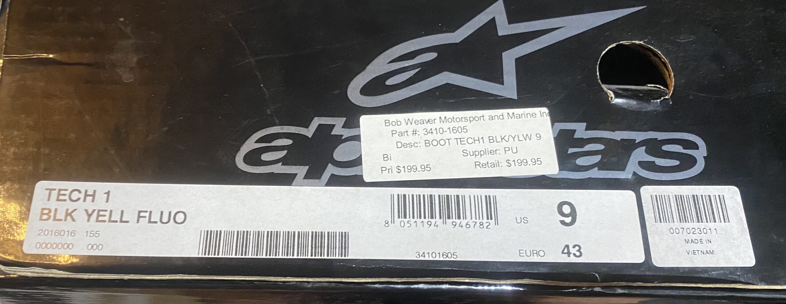 Alpinestars Tech 1 Boots - Size 9