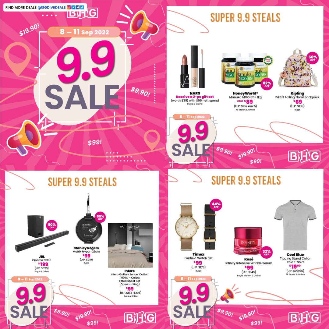 BHG,9.9 SALES enjoy various $9.90 and more